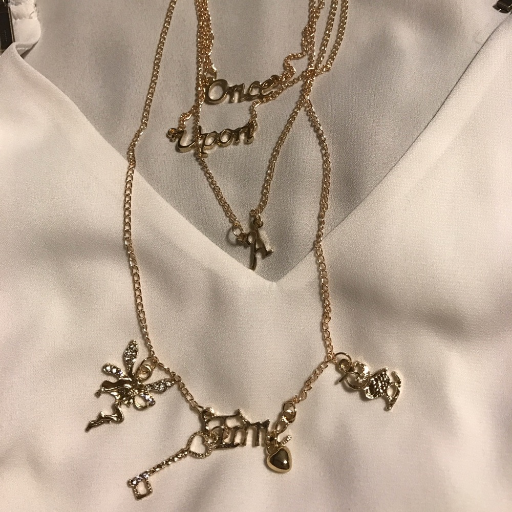 COPY - Layered "once upon a time" gold colored necklace